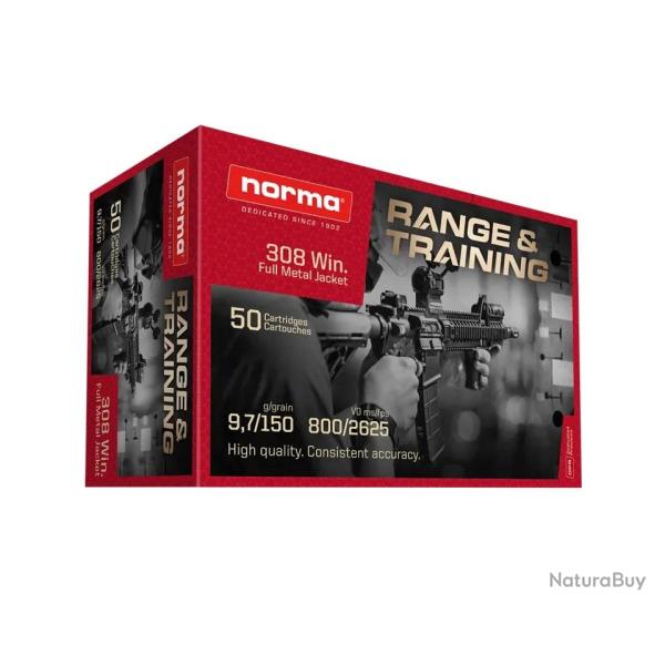 Balles Norma Range & Training - FMJ 308 Win. 150gr