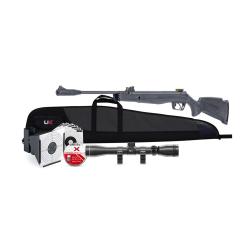 Pack carabine &agrave; plombs UX R-Force Target GP 4,5 mm 19,9 J + Lunette 3-9x40 + Plombs - Cibles - Fourr