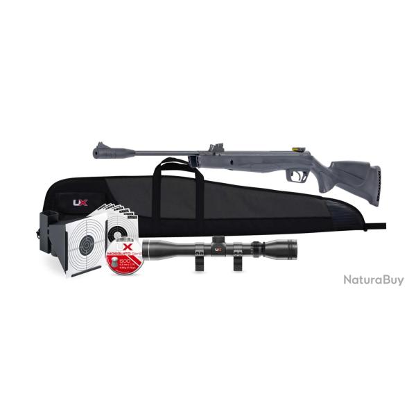Pack carabine � plombs UX R-Force Target GP 4,5 mm 19,9 J + Lunette 3-9x40 + Plombs - Cibles - Fourr