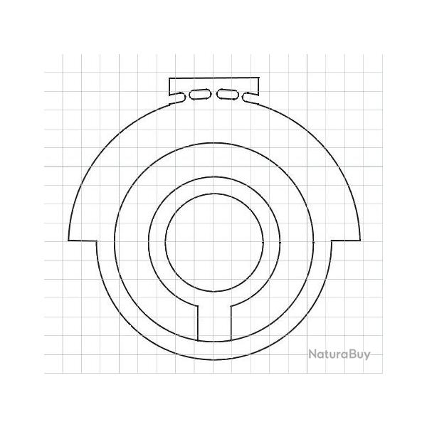 jeu de 12 inserts circulaire pour guidon tunnel pedersoli