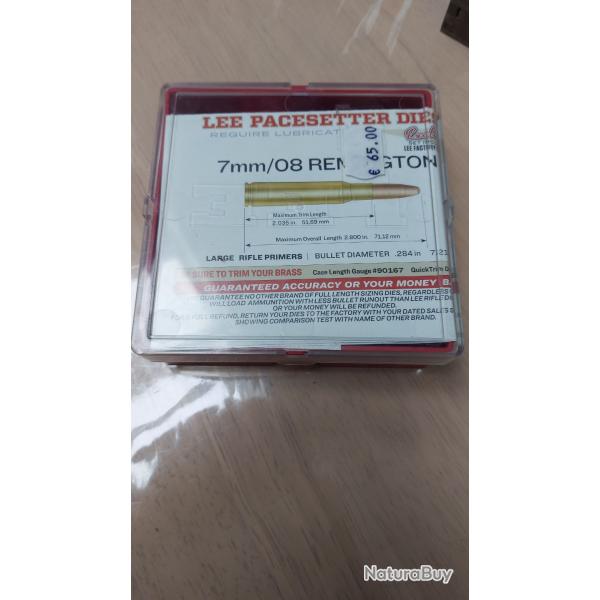 Rechargement jeux d'outils LEE 7.08 remington
