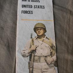 WW2 US LIVRET MILITAIRE AM&Eacute;RICAIN " HOW TO IDENTIFY UNITED STATES FORCES " R&Eacute;F&Eacute;RENC&Eacute; G.I.