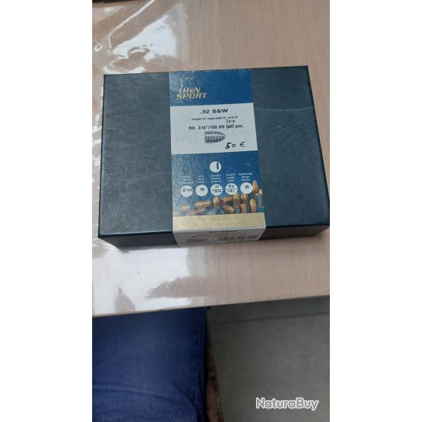 Rechargement ogives HN SPORT 32 S&W RN314/100HS  300UT