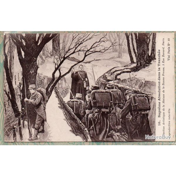 CPA - GUERRE 1914-18. Supr�me absolution dans la tranch�e -N�7439