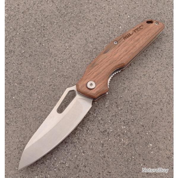 Couteau Pliant Mil - Tec - Lame 420 Finition Stonewash