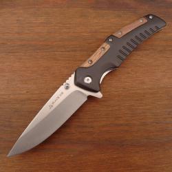 Grand Couteau Pliant Black Ice - Acier 440