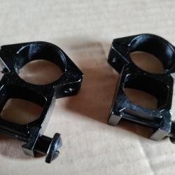 2 Anneaux de montage de lunette de vis&eacute;e