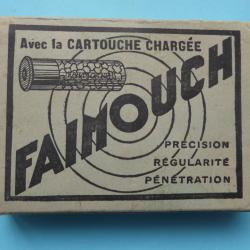 REF 15 - ANCIENNE ET RARE BO&Icirc;TE CARTOUCHES CHASSE CAL 16 - FAIMOUCHE - PLOMBS N&deg; 7