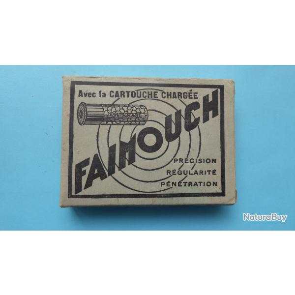 REF 15 - ANCIENNE ET RARE BO�TE CARTOUCHES CHASSE CAL 16 - FAIMOUCHE - PLOMBS N� 7