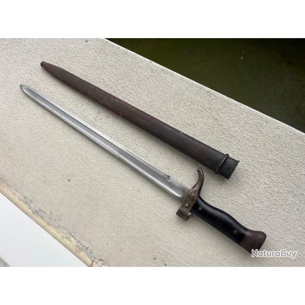 Ba�onnette Berthier mod�le 1892 - 2e type - compl�te avec fourreau