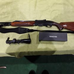 Carabine semi auto  remington avec bande de battue et lunette swarovski pro 1-6&times;24 irz 3 mont pivot