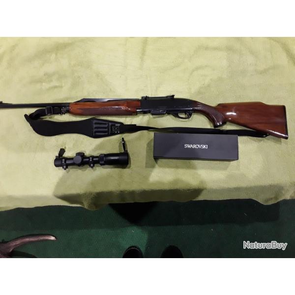 Carabine semi auto  remington avec bande de battue et lunette swarovski pro 1-6�24 irz 3 mont pivot