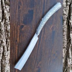 Couteau Pliant B&ouml;ker Magnum Style Rasoir - Acier 440 D&eacute;cor&eacute;