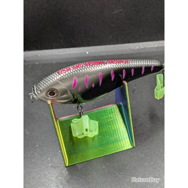 LOT 378/JERKBAITS SLOWSINKING COULANT avec 3 grosses billes /10 cm/Ref : noir gris/FISH AND FISHING.