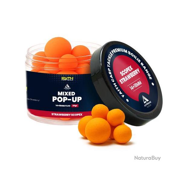Pop Ups Faith A-Prime Strawberry Scopex 14+18mm 150ml
