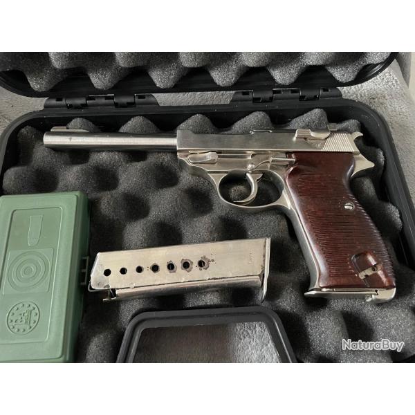 EXCEPTIONNEL PISTOLET WALTHER P38 PROTOTYPE WWII CANON D'ARTILLERIE DE 16,5cm CAL. 9X19