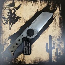 Couteau tactique Fran&ccedil;ais artisanal unique num&eacute;rot&eacute; KAKLAR chasse bushcraft outdoor