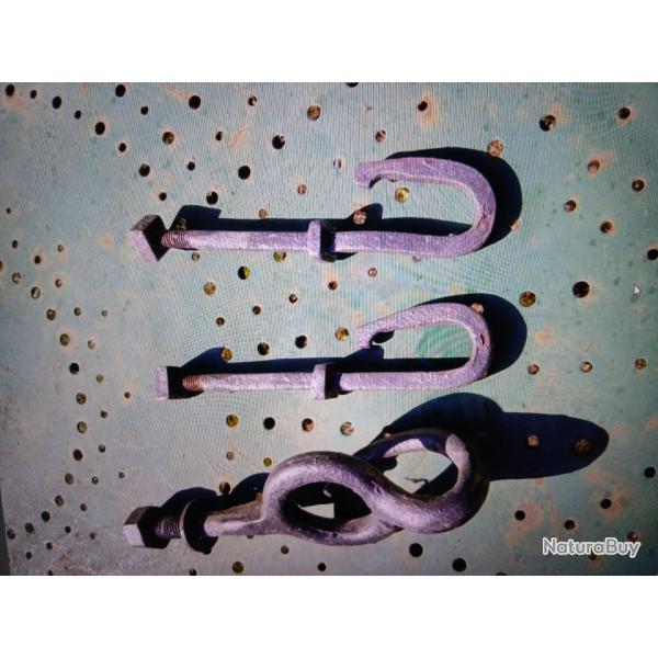 Lot 3 crochets anciens