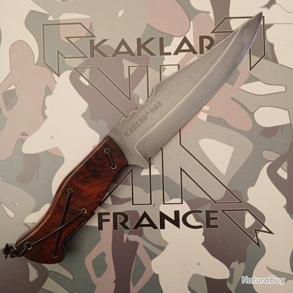 Couteau Fran�ais artisanal unique num�rot� KAKLAR chasse bushcraft outdoor tactique bois de fer