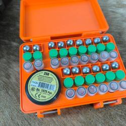 Boite orange pour 15 tirs armes anciennes avec 30 tubes &eacute;tanche