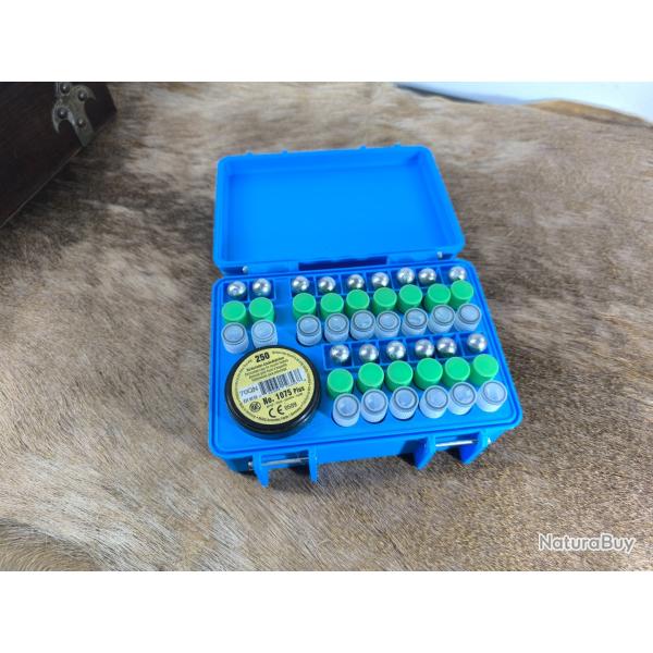 Boite bleu pour 15 tirs armes anciennes avec 30 tubes �tanche