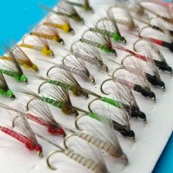 Lot de 32 Mouches Noy&eacute;es de Le&oacute;n - Hame&ccedil;ons #14 (Avec Ardillon)