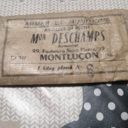 SACHET PAPIER DE PLOMBS ACIER N&deg; 6. ARMURERIE DESCHAMPS MONTLUCON