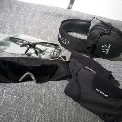 Ensemble complet de protection pour tireur (Casques 2 lunettes et gants)