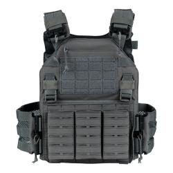 Gilet Porte-Plaque QR Lasercut (101 Inc / Tactical OPS) Wolf Grey
