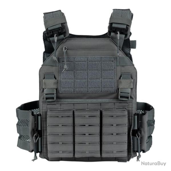 Gilet Porte-Plaque QR Lasercut (101 Inc / Tactical OPS) Wolf Grey