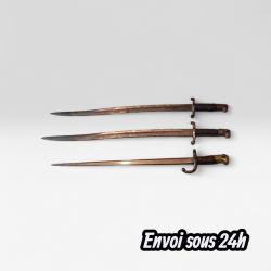 Lot Ba&iuml;onnette/sabres 1� sans prix de r&eacute;serve.