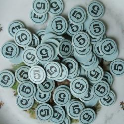 Lot de 100 rondelles carton .en  calibre 16 , n&deg;5.