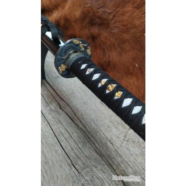 NOUVEAU KATANA MARU V�RITABLESABRE FORG� A LA MAIN EN ACIER 1095LAME TR�S AIGUIS�E 2541157