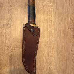 Poignard lame damass&eacute;