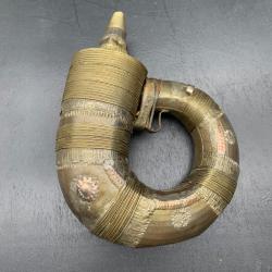 BELLE GOURDE A POUDRE NOIRE, P&Eacute;NINSULE ARABIQUE, 19 SI&Egrave;CLE, ARAB BLACK POWDER FLASK MOUKHALA, FUSIL