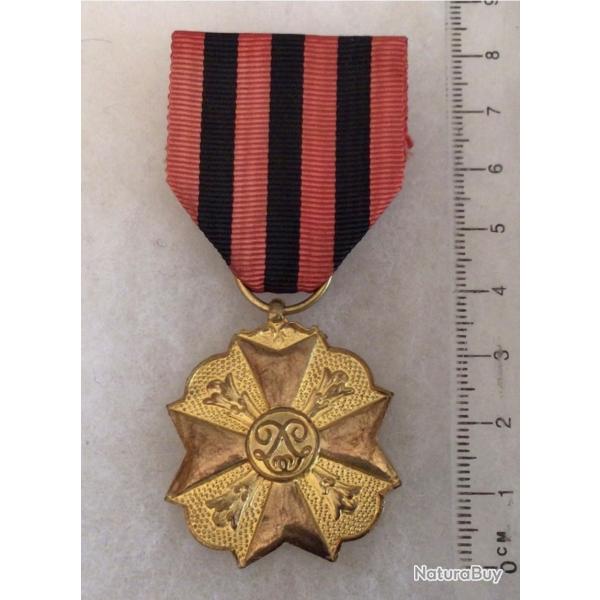 BELGIQUE - D�coration civique - MEDAILLE CIVIQUE de 1�re classe OR M�daille civique: pour 25 ans