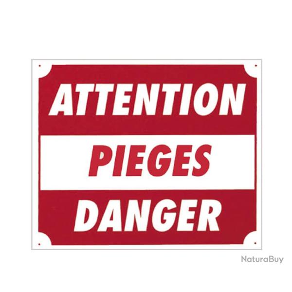 Panneau ''Attention pi�ges danger'' 30 x 25 cm Akilux (plastique)