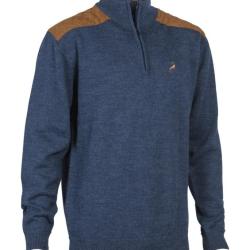 Pull Fox col-zipp&eacute; Pro Hunt XL BLEU DENIM