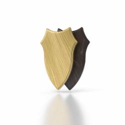 Plaque de Chevreuil Ch&ecirc;ne 8 - 21 x 12 cm Fonc&eacute;