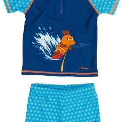 Ensemble de Bain anti UV pour enfants- Blue mouse 122-128 cm