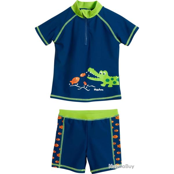 Playshoes - Ensemble de Bain 2 pi�ces pour Gar�ons Crocodile - Bleu Bleu 86-92