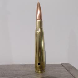 Cartouche calibre 12.7mm neutralis&eacute;e par per&ccedil;age.