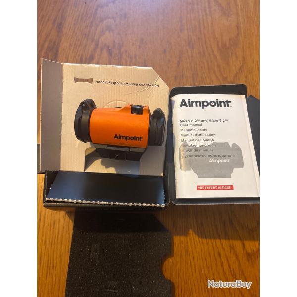 Pack viseur point rouge Aimpoint Micro H2 orange sp�cial battue