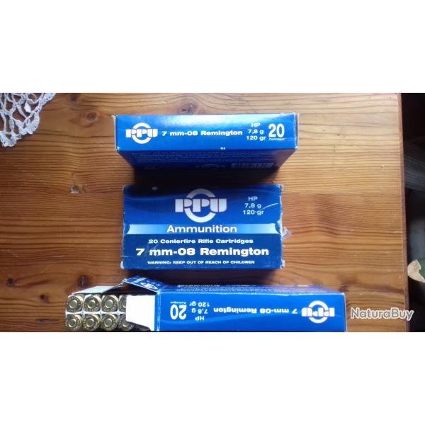 3 boittes de cartouches 7-08