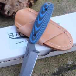 Couteau Bradford Guardian 3.5 Tanto Blk/Blue Manche G10 Lame Acier N690 Etui Cuir USA 113n690