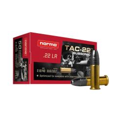 MUNITIONS NORMA TAC-22 SUBSO x500