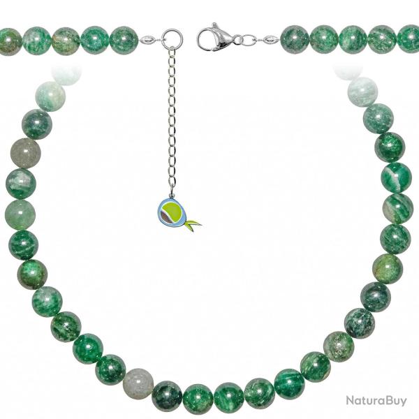 Collier en fuchsite verte - Perles rondes 10 mm - 43 cm