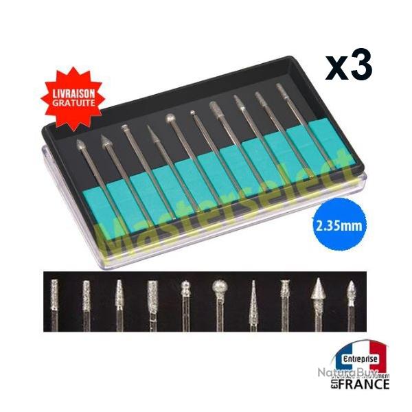 30 x MECHES DIAMANTS POUR GRAVURE SUR VERRE BOIS ACIER DE MINI PERCEUSE PONCEUSE