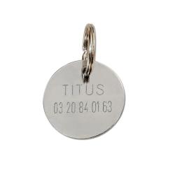 M&eacute;daille &agrave; graver en m&eacute;tal diam&egrave;tre 26 mm nickel&eacute;e