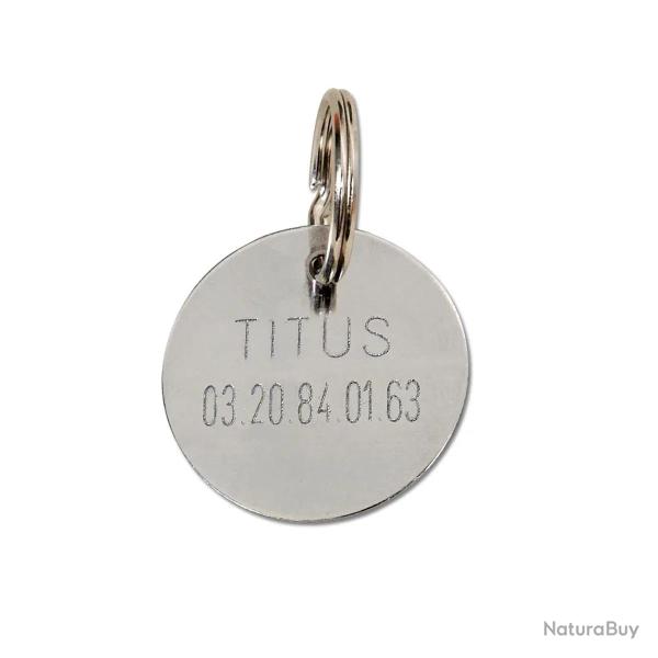 M�daille � graver en m�tal diam�tre 26 mm nickel�e